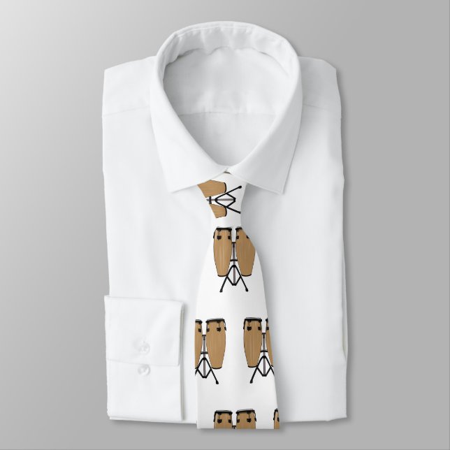 Bongo drum cartoon illustration  tie (Tied)
