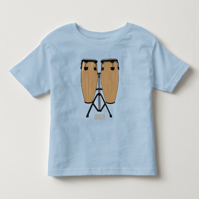 Bongo drum cartoon illustration  toddler T-Shirt (Front)