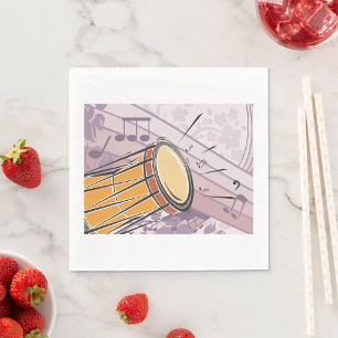 Bongo Drum Music Napkin