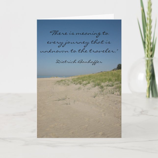 Bonhoffer Beach Graduation Card (Front)