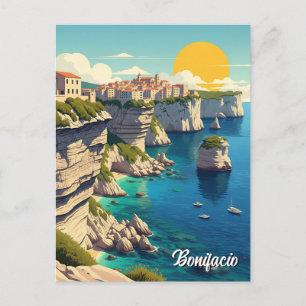 Bonifacio Corsica France Travel Postcard