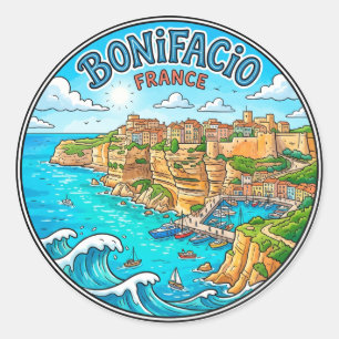 Bonifacio France Classic Round Sticker