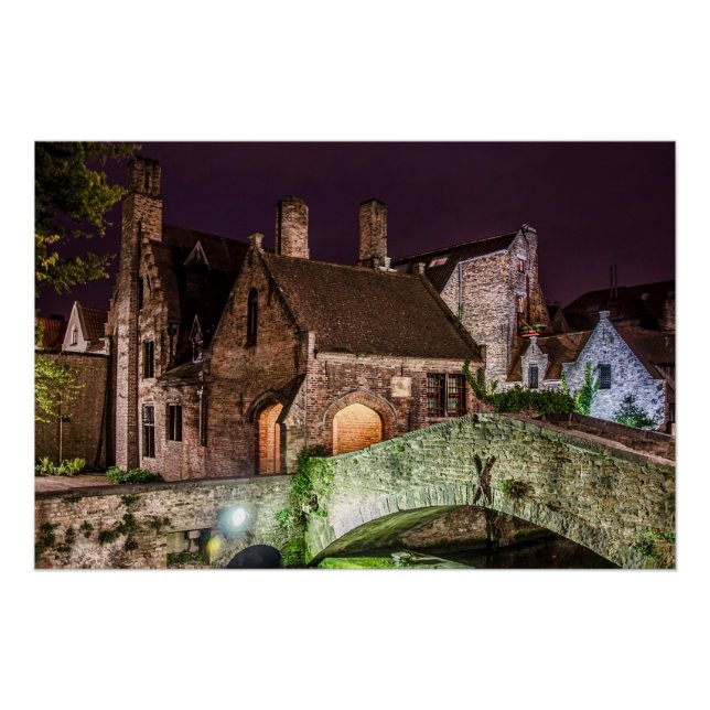 Bonifacius Bridge in Bruges Poster (Front)