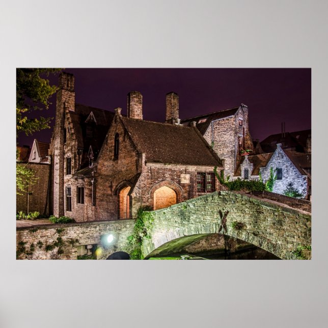 Bonifacius Bridge in Bruges Poster (Front)