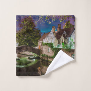 Bonifacius Bridge in Bruges Wash Cloth