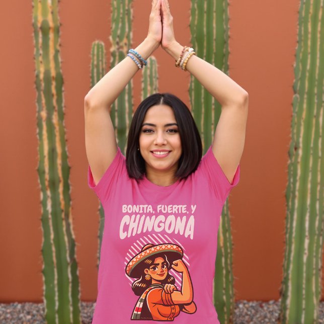 Bonita Fuerte & Chingona Retro Latina Hispanic  T-Shirt (Bonita Fuerte & Chingona Retro Latina Hispanic T-Shirt)