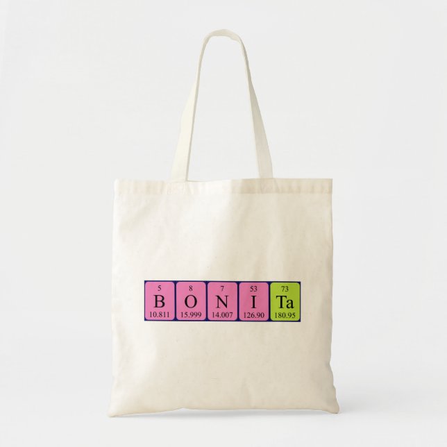 Bonita periodic table name tote bag (Front)
