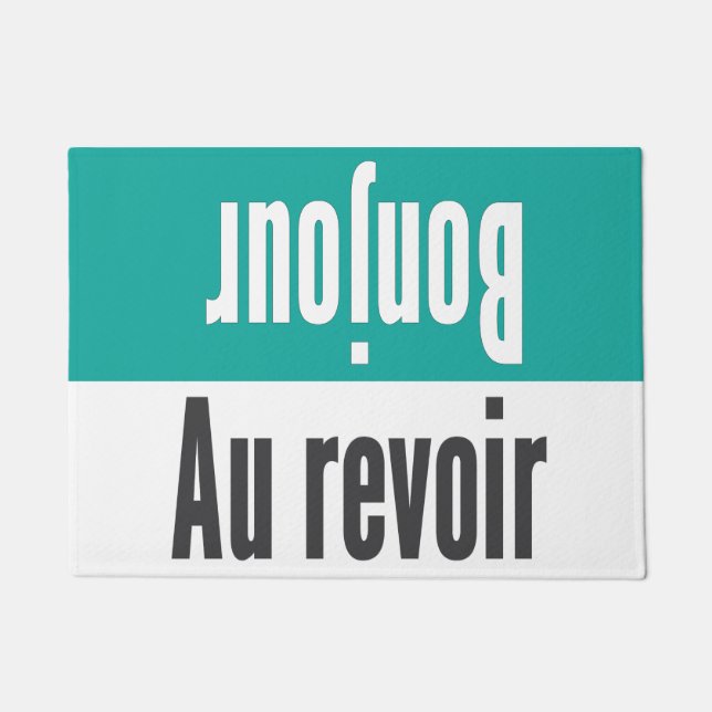 Bonjour - Au revoir door mat (Front)
