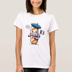 Bonjour Baguette - Charming French Themed  T-Shirt