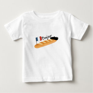 Bonjour Baguette - Funny French Food Baby T-Shirt