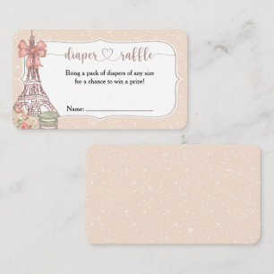 Bonjour Bebe Beige Parisian Diaper Raffle Card