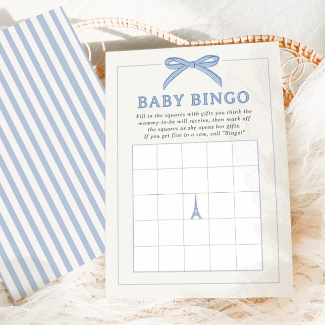 Bonjour Bébé Blue Paris Baby Bingo Game Card (Creator Uploaded)