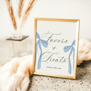 Bonjour Bébé Blue Paris Favors & Treats Sign