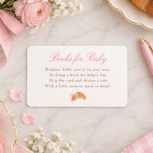 Bonjour Bébé Croissant Bow French Books For Baby Enclosure Card