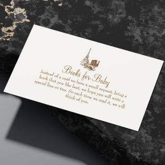 Bonjour Bebe Eiffel Tower Paris Baby Shower Enclosure Card