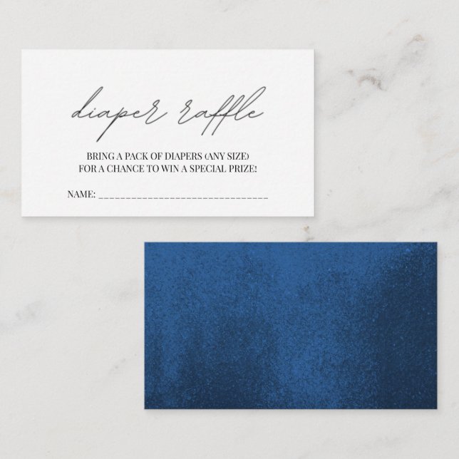 Bonjour Bebe French Baby Shower Diaper Raffle Enclosure Card (Front/Back)