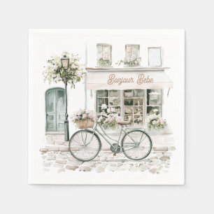 Bonjour Bebe French Baby Shower  Napkin