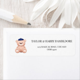 Bonjour Bebe French baby shower Return Address