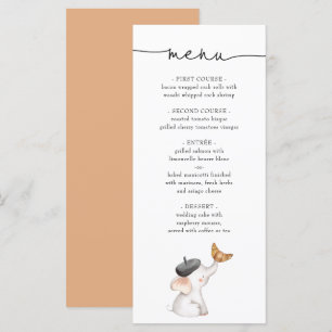Bonjour Bebe French Elephant Baby Shower Menu