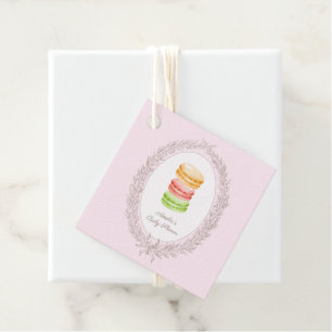 Bonjour Bebe French Patisserie Macaroons Favour Tags