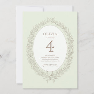 Bonjour Bebe French Patisserie Mint Green Birthday Invitation