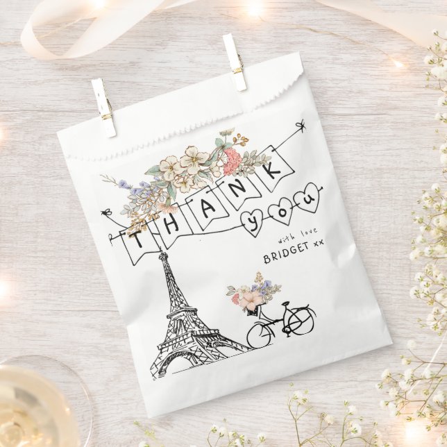 Bonjour Bebe Gender Neutral Baby Shower Favour Bags (Clipped)