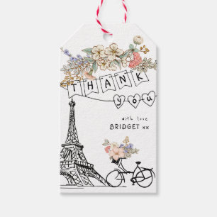 Bonjour Bebe Gender Neutral Baby Shower Gift Tags