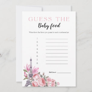 Bonjour Bebe   Guess The Baby Food Game Card