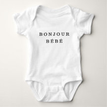 "Bonjour Bébé" Jersey Baby Bodysuit