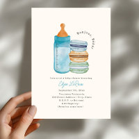 Bonjour Bébé Macarons & Milk Blue Baby Shower