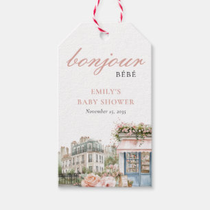 Bonjour Bébé Paris French Baby Shower Gift Tags