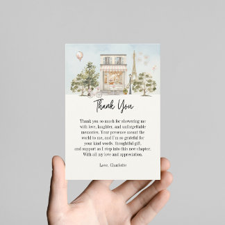 Bonjour Bebe Paris French Baby Shower Thank You Card