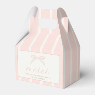 Bonjour Bébé Pink Paris Eiffel Tower Baby Shower Favour Box