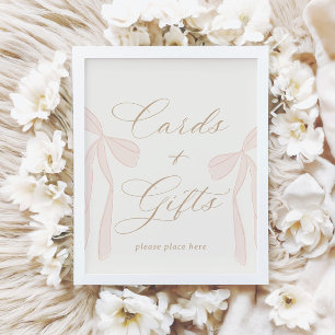 Bonjour Bébé Pink Paris Eiffel Tower Cards & Gifts Poster