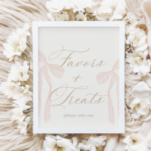 Bonjour Bébé Pink Paris Favors & Treats Sign