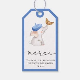 Bonjour Bebe Romantic French Girl Baby Shower Gif Gift Tags