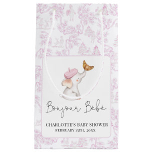Bonjour Bebe Romantic French Girl Baby Shower  Small Gift Bag