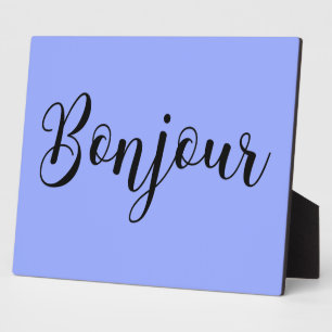 Bonjour-blackText Plaque