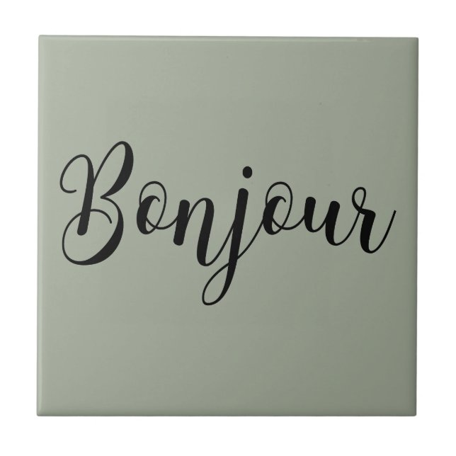 Bonjour-blackText Tile (Front)