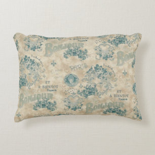 Bonjour Blue Decorative Cushion