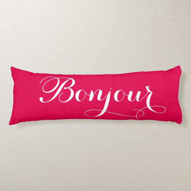 Bonjour Bonsoir Body Pillow (Front)