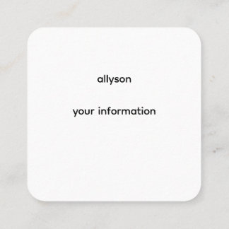 Bonjour Business Cards