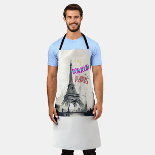 Bonjour Colourful Paris Apron