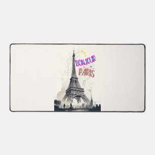 Bonjour Colourful Paris Desk Mat