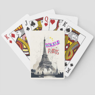 Bonjour Colourful Paris Playing Cards