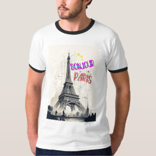 Bonjour Colourful Paris T-Shirt