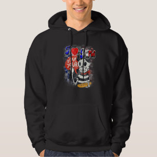 Bonjour Cute French Sports Fan Cyclin Goa Psytranc Hoodie