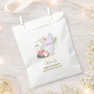 Bonjour Floral Macarons Milk Tea Baby Shower Favour Bags