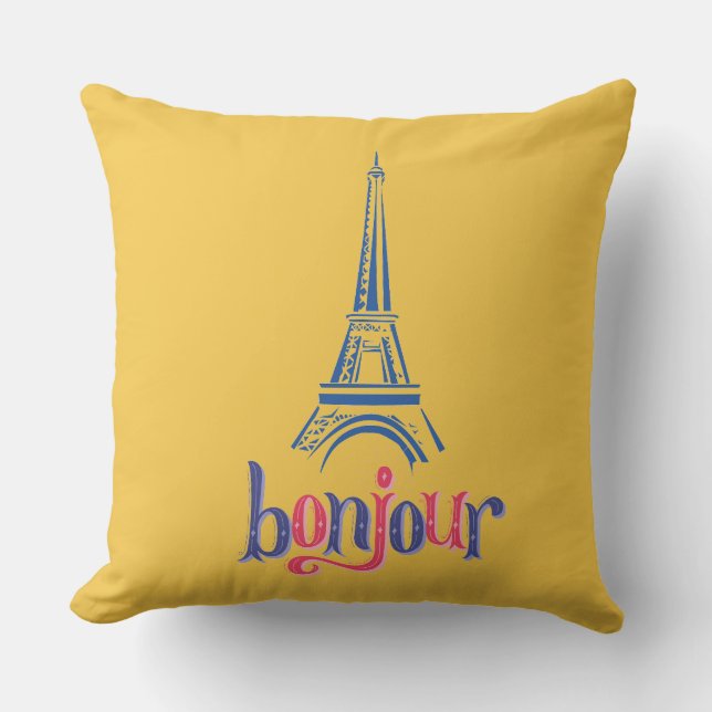 BONJOUR FRANCE CUSHION (Front)