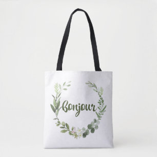 Bonjour Hello French Tote Bag